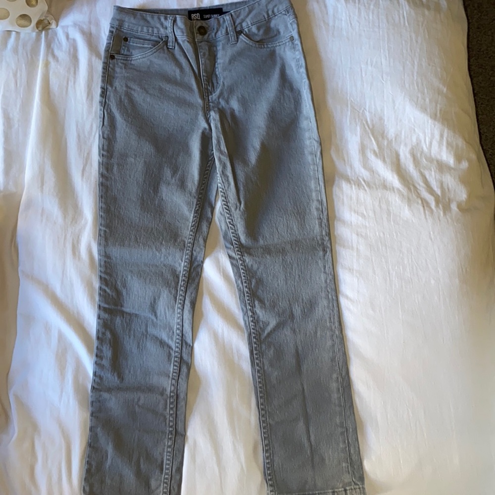 RSQ Boys Super Skinny Gray Twill Pants - Size 14